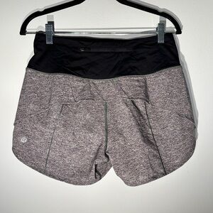 SOLD! • EUC Lululemon Speed Up High-Rise Lined Short • grey • 4” inseam • size 6